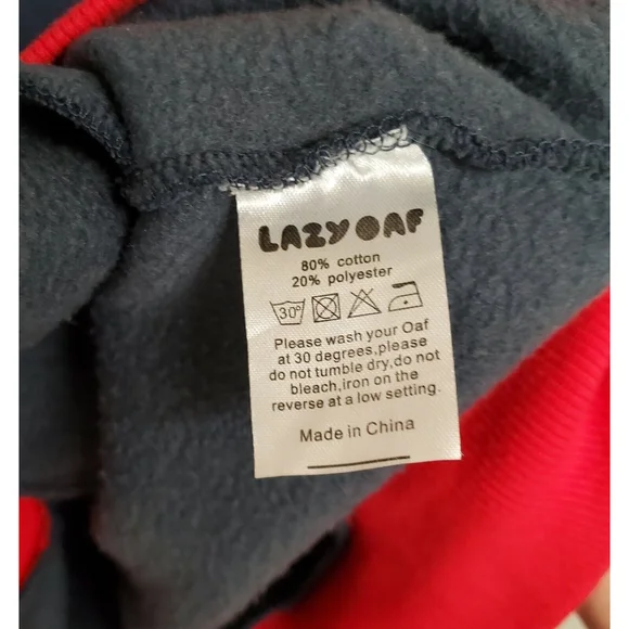 Lazy Oaf Size S Blue Dots Jumper Pullover Top With Two Side Pockets - Picture 5 of 5